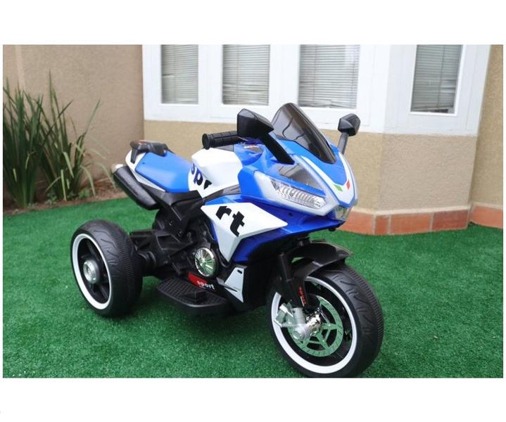 Moto Elétrica Infantil Aprilia Racing 12V Dark Navy - Shiny Toys Imagem de Moto Elétrica Infantil Aprilia Racing 12V Dark Navy