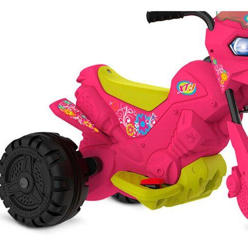 Imagem de Moto Elétrica Infantil Bateria XT3 Rosa 6v Bandeirante