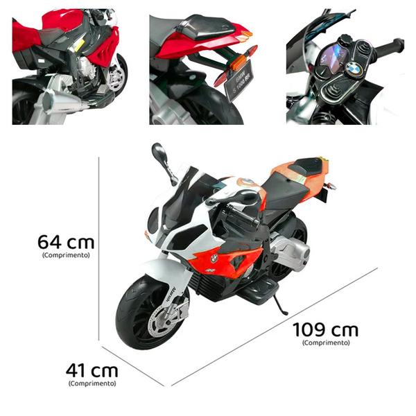 Imagem de Moto Elétrica Infantil Bmw S1000rr Vermelho 12v Zippy Toys