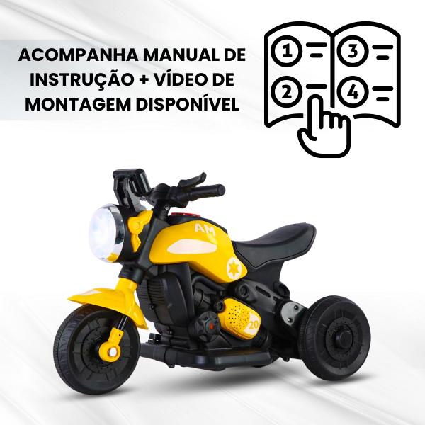 Imagem de Moto eletrica Infantil Daily com Buzina e Sons Marcha Frente e Ré