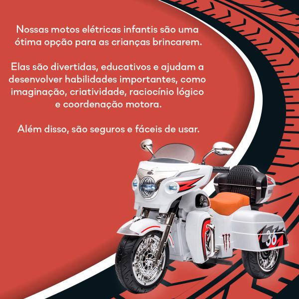 Imagem de Moto Elétrica Infantil Estrada Triciclo 12V 1223 Bang Toys