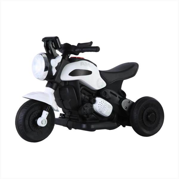 Imagem de Moto Elétrica Infantil Mini Triciclo Branco Recarregável Led