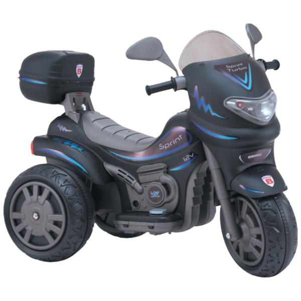 Imagem de Moto Elétrica Infantil Sprint Turbo 12V Adesivo Duplo Rosa/Azul Com Capacete Luz E Som