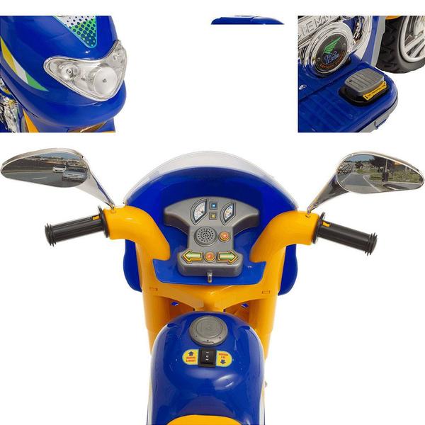 Moto Eletrica Infantil Sprint Turbo Biemme Azul 12V Capacete Imagem de Moto Eletrica Infantil Sprint Turbo Biemme Azul 12V Capacete