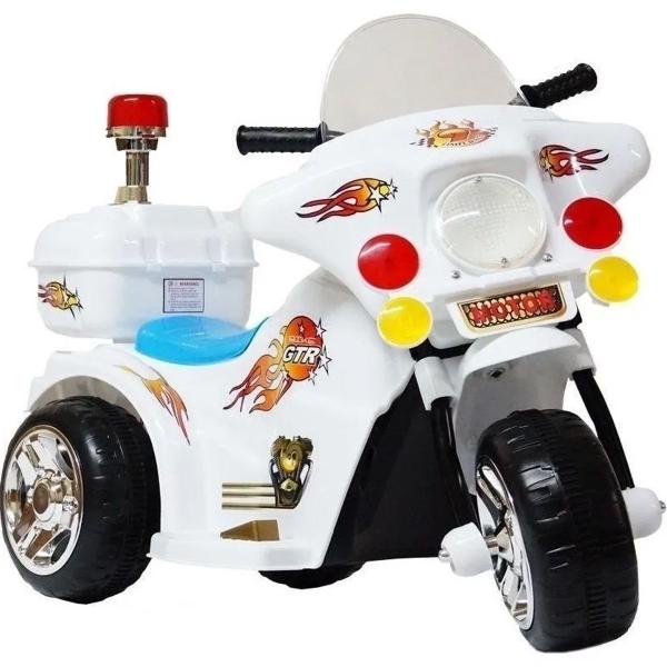 Moto Elétrica Infantil Triciclo Bombeiro Polícia Branco - Importway Imagem de Moto Elétrica Infantil Triciclo Bombeiro Polícia Branco