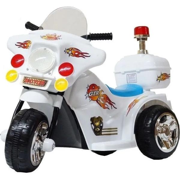 Moto Elétrica Infantil Triciclo Bombeiro Polícia Branco - Importway Imagem de Moto Elétrica Infantil Triciclo Bombeiro Polícia Branco