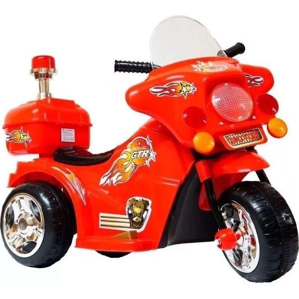 Imagem de Moto Elétrica Infantil Triciclo Bombeiro Polícia Vermelho