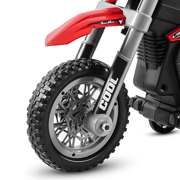 Imagem de Moto Eletrica Infantil Vermelha 6v Recarregavel Off Road Motocross - Unitoys