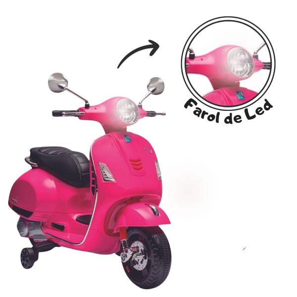 Imagem de Moto Elétrica Infantil Vespa Lambreta 6v Luz de Led Som