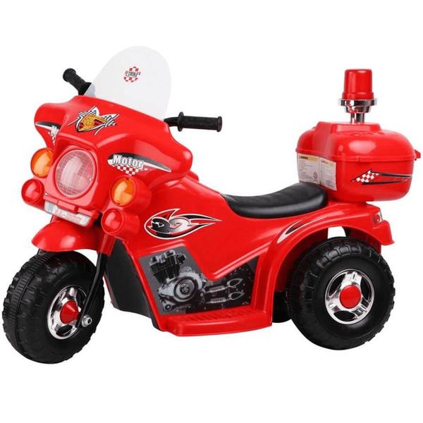 Imagem de Moto Eletrica Policia Zippy Toys Motorcycle Bau 6V Vermelha