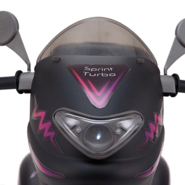 Imagem de Moto Eletrica Sprint Turbo 12v Com Capacete Boy E Girl Biemme Preto