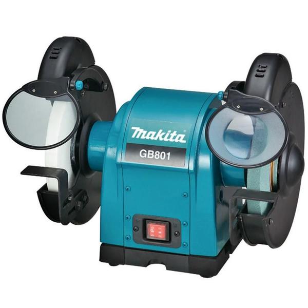 Imagem de Moto Esmeril 550W 3450 RPM 60Hz com Rebolo Suporte Lamina Afiação Protetor GB801 220V Makita