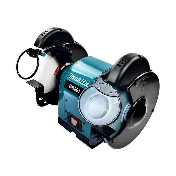 Imagem de Moto Esmeril 550W 3450 RPM 60Hz com Rebolo Suporte Lamina Afiação Protetor GB801 220V Makita