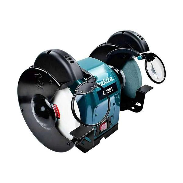 Imagem de Moto Esmeril 550W 3450 RPM 60Hz com Rebolo Suporte Lamina Afiação Protetor GB801 220V Makita