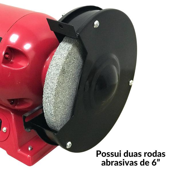 Imagem de Moto Esmeril de Bancada 6 Pol Lixadeira 300W Profissional 110V Importway Iwme30001 127V