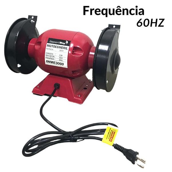 Imagem de Moto Esmeril de Bancada 6 Pol Lixadeira 300W Profissional 110V Importway Iwme30001 127V