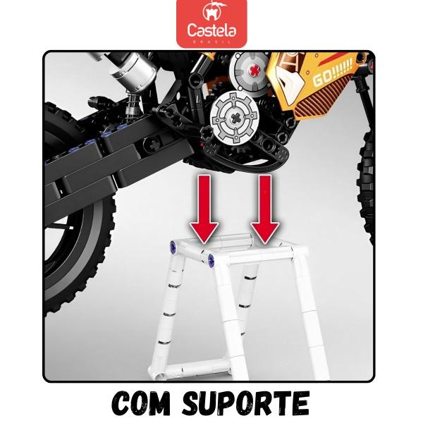 Moto Esportiva Blocos de Montar Motorcycle 506 Peças CBS0107