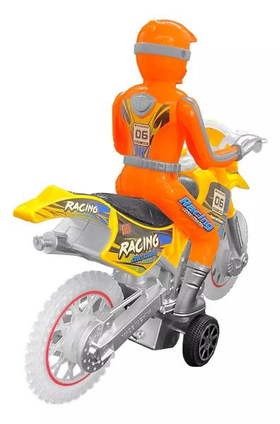 Imagem de Moto Fricção Offroad Com Boneco Luz E Som  Dm Toys