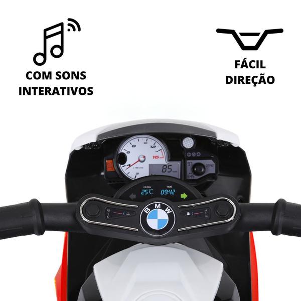 Imagem de Moto Infantil Elétrica Menino Menina Bateria Motorizado Luz