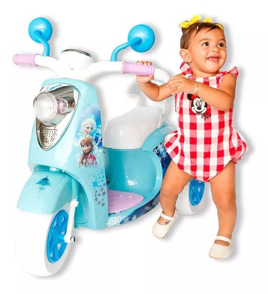 Imagem de Moto Infantil Motinho Elétrica Frozen Brinquedo Mini Moto