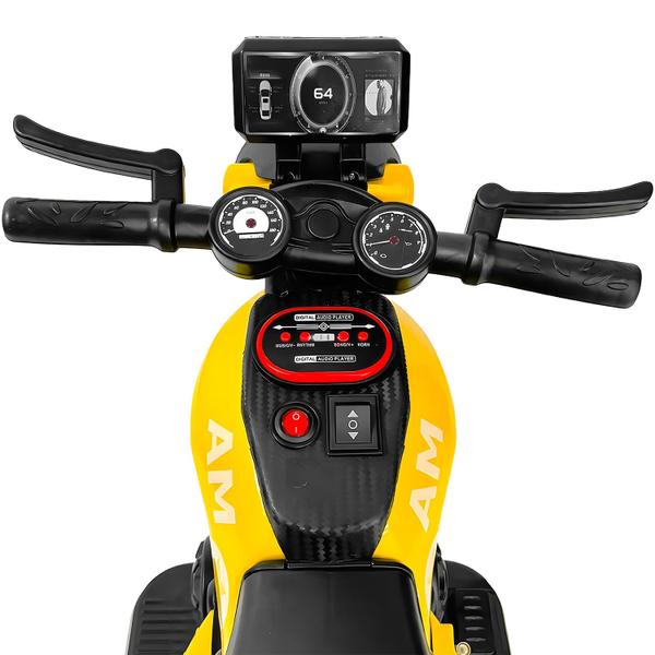 Imagem de Moto Motinho Elétrica Infantil Bateria 6v Cor Amarelo Daily Estilosa - Unitoys