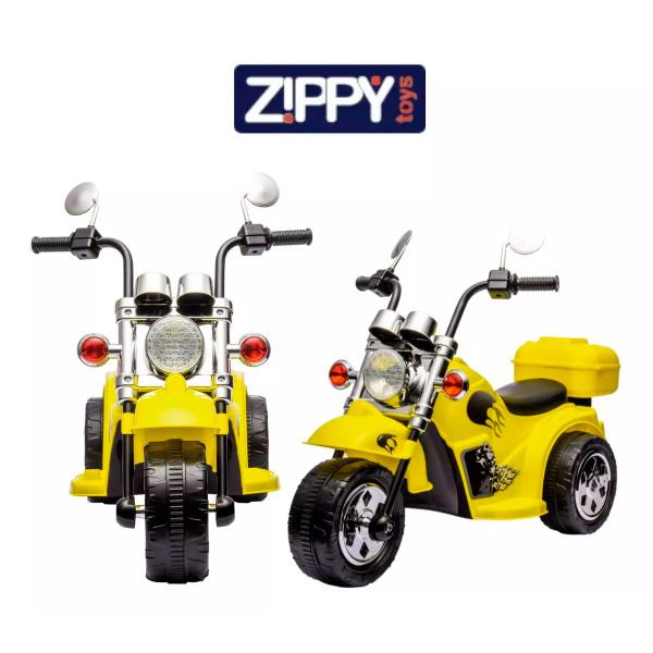 Moto Motinho Elétrica Infantil Tipo Harley Bateria 6 V Amarela Cor Amarelo Zippy Toys Imagem de Moto Motinho Elétrica Infantil Tipo Harley Bateria 6 V Amarela Cor Amarelo Zippy Toys