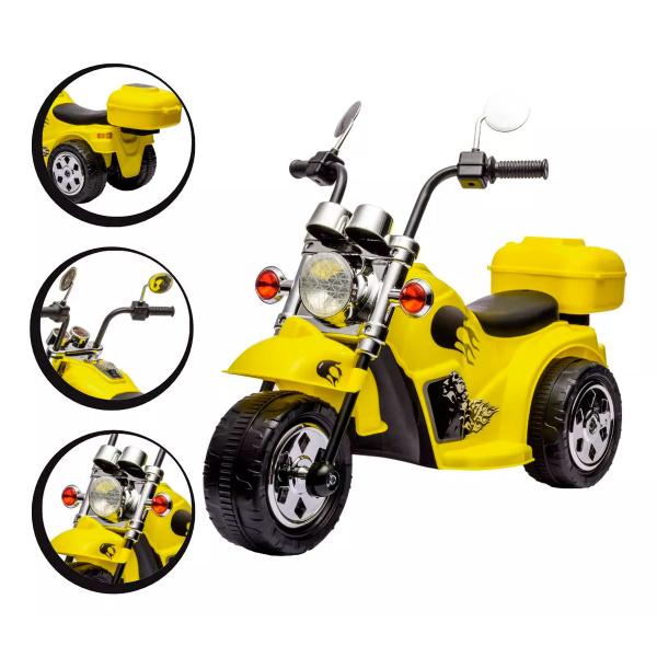 Imagem de Moto Motinho Elétrica Infantil Tipo Harley Bateria 6 V Amarela Cor Amarelo Zippy Toys