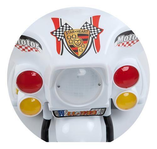 Imagem de Moto Motinho Elétrica Infantil Tipo Harley Bateria 6V BRANCO