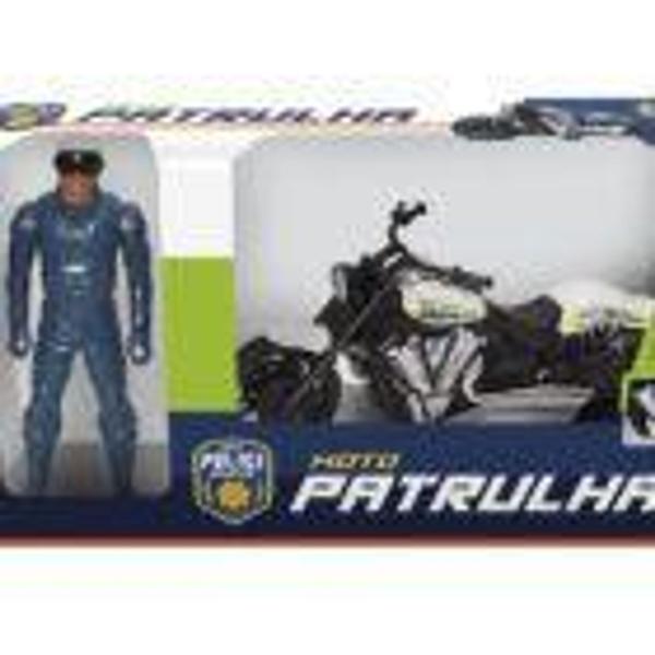 Imagem de Moto patrulha rodoviaria na caixa - Bs Toys