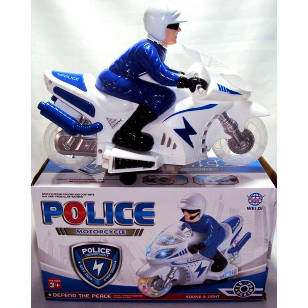 Imagem de Moto policial brinquedo a pilha