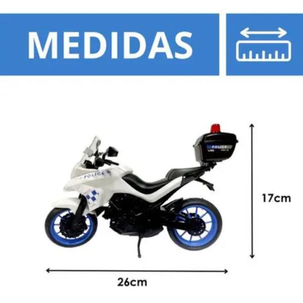 Imagem de Moto Policial Grande Realista Menino Brinquedo Criança 0903