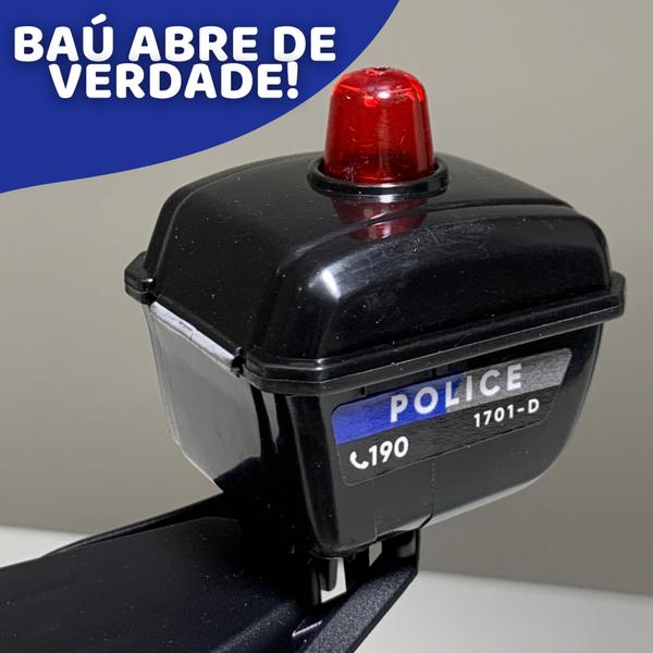 Imagem de Moto Policial Grande Realista Presente Menino Brinquedo