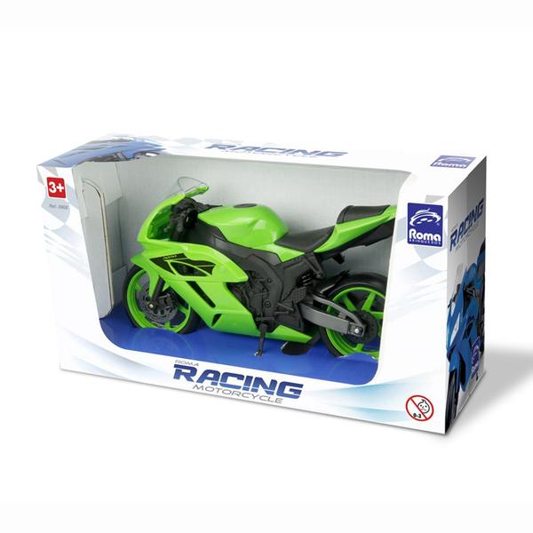 Moto Racing Motorcycle 22cm Pneus Borracha - Roma Brinquedos Imagem de Moto Racing Motorcycle 22cm Pneus Borracha - Roma Brinquedos