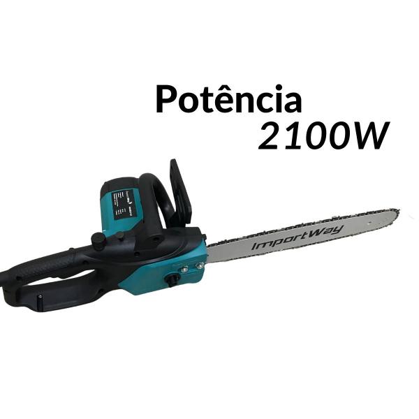 Imagem de Moto Serra Elétrica Portátil 2100W EletroSerra Sabre 16 Pol 6000 Rpm 110V Importway Iwmse-21001 127V