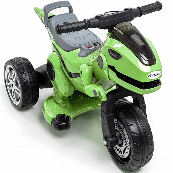 Imagem de Moto Triciclo Elétrico Dinossauro 12v Cor Verde Com Carregador 110v/220v - Unitoys