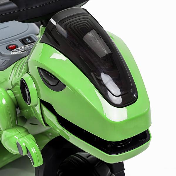 Imagem de Moto Triciclo Elétrico Dinossauro 12v Cor Verde Com Carregador 110v/220v - Unitoys