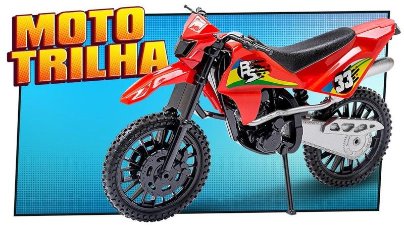 Imagem de Moto Trilha com Suspensão que sobe e desce - VERMELHA - Moto de Brinquedo para crianças