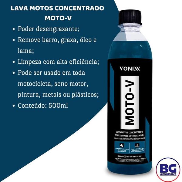 Imagem de Moto-v Shampoo Desengraxante Para Lavar Motos Vonixx 500ml