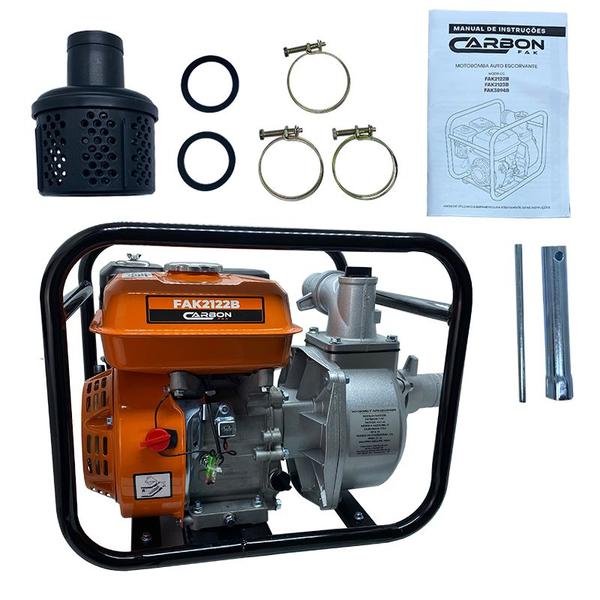 Motobomba 2 Polegadas 7HP 212cc Autoescorvante Gasolina 4T Partida