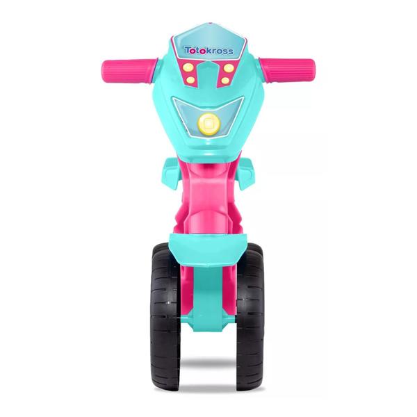 Imagem de Motoca Bicicleta De Equilíbrio 4 Rodas Sem Pedal Totokross Rosa Cód. 2310