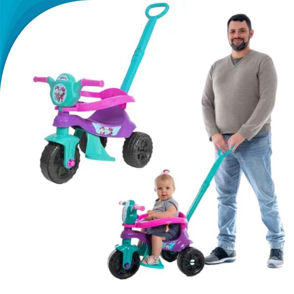 Imagem de Motoca Infantil 3 Rodas Com Empurrador Ideal Para Seu Bebê Com Garantia e Conforto Superior