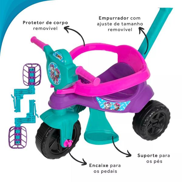 Imagem de Motoca Infantil 3 Rodas Com Empurrador Presente Ideal Para Seu Bebê Com Garantia e Conforto