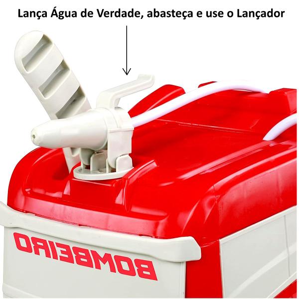 Imagem de Motoca Infantil Carrinho de Bombeiros Quadriciclo Lança Agua