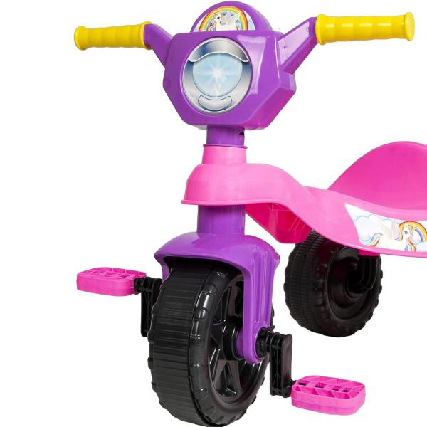 Imagem de Motoca Triciclo Bebe Unicornio Pedal Carrinho de Passeio