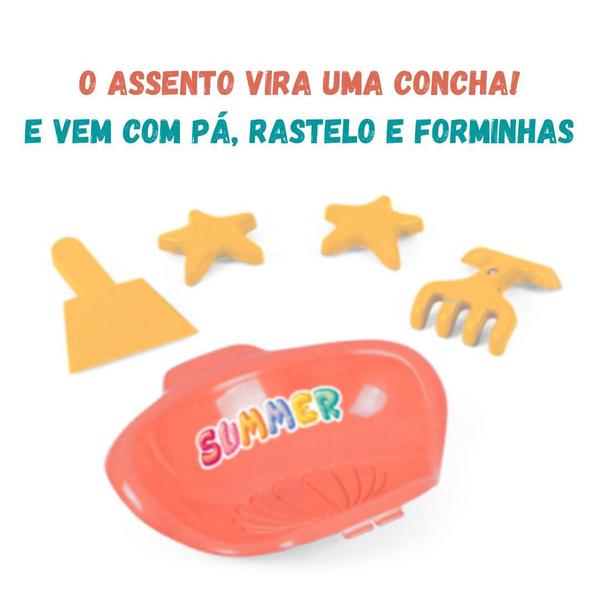 Imagem de Motoca Triciclo Infantil com Empurrador Praia e Campo Summer - Xplast