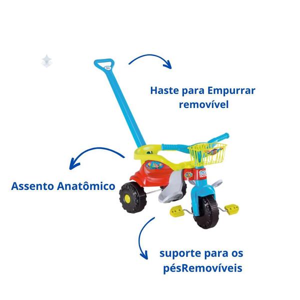 Imagem de Motoca Triciclo Tico Tico Festa Azul Magic Toys