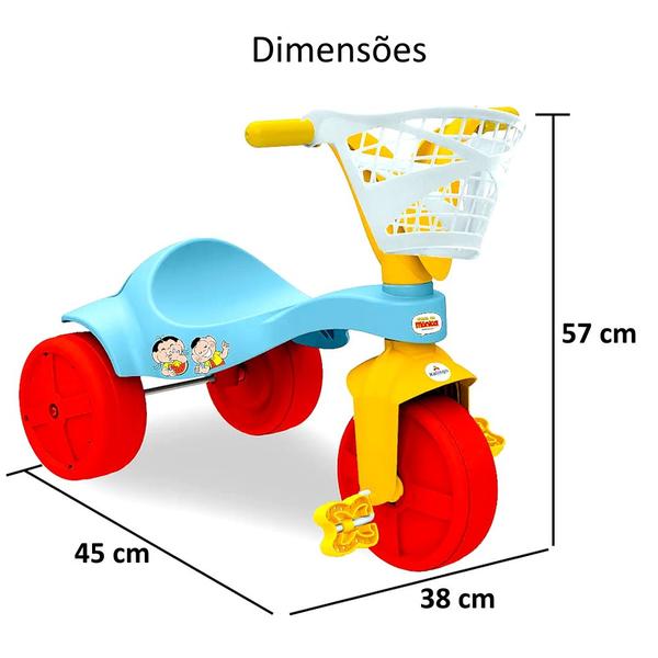 Imagem de Motoca Turma da Mônica Triciclo Bebês com Cestinha Xalingo