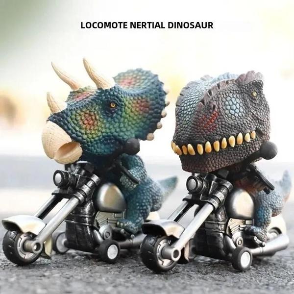 Imagem de Motocicleta de Dinossauro Infantil com Puxador - Carro de Inércia e Simulação