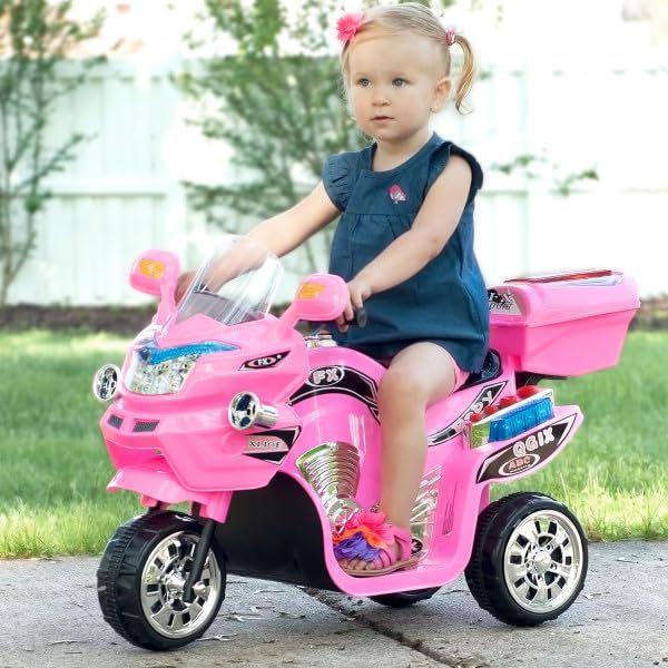 Imagem de Motocicleta elétrica Lil' Rider de 3 rodas para crianças de 3 a 6 anos rosa