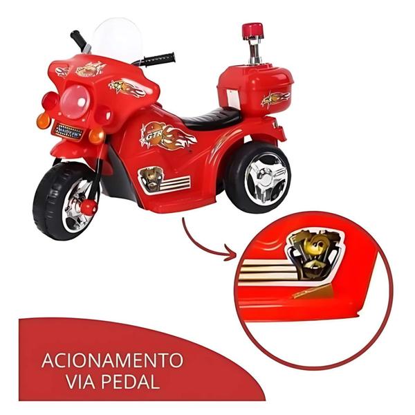 Imagem de Motocicleta Mini Moto Elétrica Infantil Recarregável C/ Som Vermelho ImportWay - BW006VM